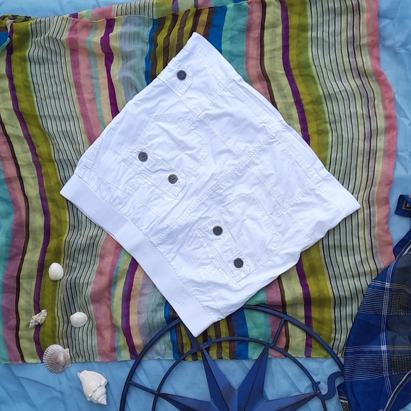 REVOLUTION White Cotton Cargo Skirt - Picture 2 of 5